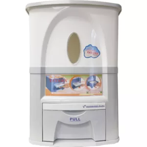 Tayama 33 lbs. Capacity Rice Dispenser in White