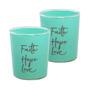 LUMABASE Battery Operated LED Candles - Faith Hope Love (Set of 2)