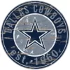 Adventure Furniture 24" NFL Dallas Cowboys Round Distressed Sign