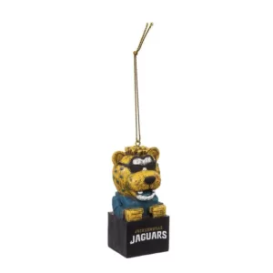 Team Sports America Jacksonville Jaguars 1-1/2 in. NFL Mascot Tiki Totem Christmas Ornament