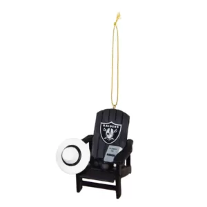 Team Sports America Oakland Raiders 3-1/2 in. NFL Adirondack Chair Christmas Ornament