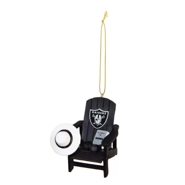 Team Sports America Oakland Raiders 3-1/2 in. NFL Adirondack Chair Christmas Ornament