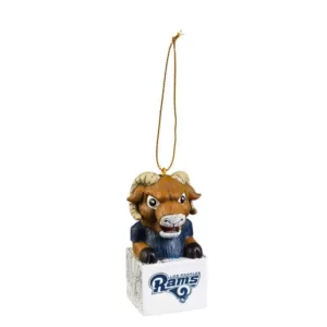 Team Sports America Los Angeles Rams 1-1/2 in. NFL Mascot Tiki Totem Christmas Ornament