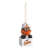 Team Sports America Baltimore Orioles 1-1/2 in. MLB Mascot Tiki Totem Christmas Ornament