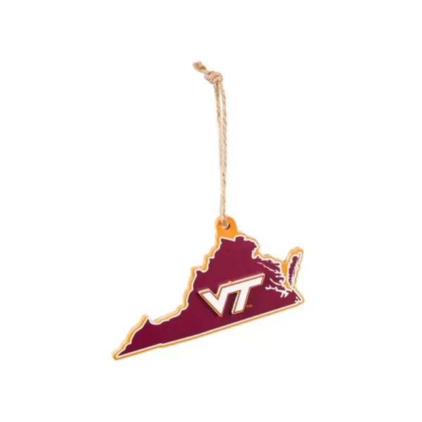 Team Sports America Virginia Tech 5 in. NCAA Team State Christmas Ornament