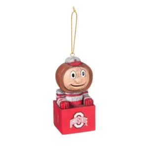 Team Sports America Ohio State University 1-1/2 in. NCAA Mascot Tiki Totem Christmas Ornament