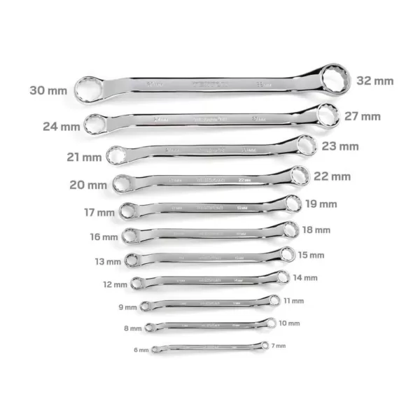 TEKTON 6-32 mm 45° Offset Box End Wrench Set (11-Piece)