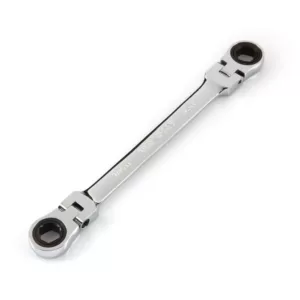 TEKTON 7/16 in. x 1/2 in. Flex-Head Ratcheting Box End Wrench