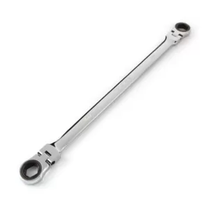 TEKTON 17 mm x 19 mm Extra Long Flex-Head Ratcheting Box End Wrench