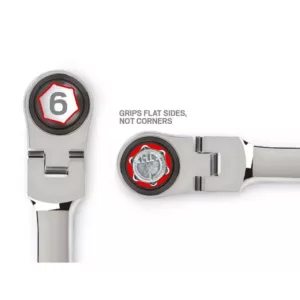 TEKTON 8 mm Flex-Head Ratcheting Combination Wrench