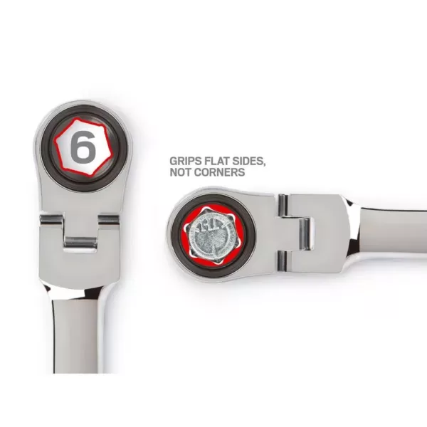 TEKTON 18 mm Flex-Head Ratcheting Combination Wrench