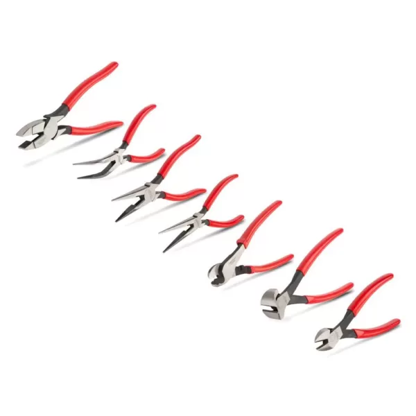 TEKTON 7-Pieces Pliers Set (Cable, Diagonal, End, Lineman, Long, Slip)