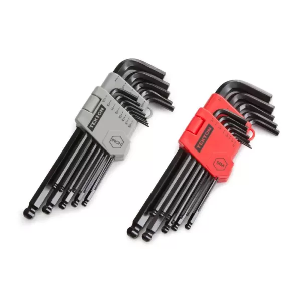 TEKTON Inch/Metric Long Arm Ball End Hex Key Wrench Set (26-Piece)