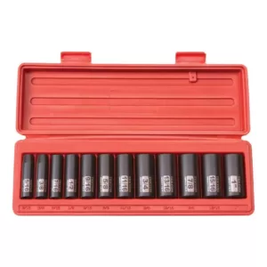 TEKTON 3/8 in. Drive 5/16-1 in. 12-Point Deep Impact Socket Set