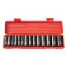 TEKTON 1/2 in. Drive 3/8 - 1-1/4 in. 6-Point Deep Impact Socket Set (14-Piece)