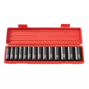 TEKTON 1/2 in. Drive 3/8 - 1-1/4 in. 6-Point Deep Impact Socket Set (14-Piece)