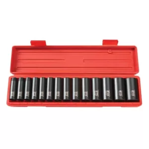 TEKTON 1/2 in. Drive 11-32 mm 12-Point Deep Impact Socket Set