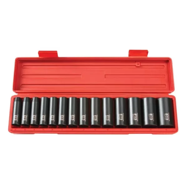 TEKTON 1/2 in. Drive 11-32 mm 12-Point Deep Impact Socket Set