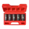 TEKTON 1/2 in. Drive 1-3/16 - 1-1/2 in. 6-Point Deep Impact Socket Set (5-Piece)