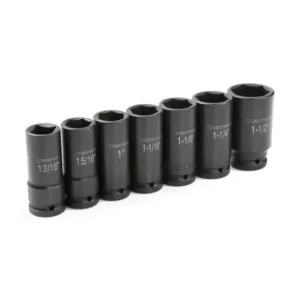 TEKTON 3/4 in. Drive 13/16 - 1-1/2 in. 6-Point Deep Impact Socket Set