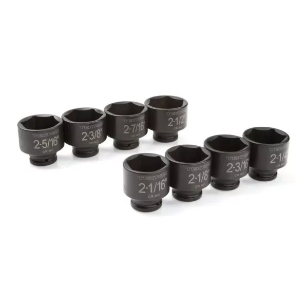 TEKTON 3/4 in. Drive 2-1/16 - 2-1/2 in. 6-Point Shallow Impact Socket Set