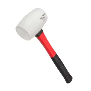 TEKTON 16 oz. Fiberglass Handle White Rubber Mallet