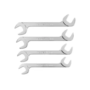 TEKTON 1-1/16 in. to 1-1/4 in. Angle Head Open End Wrench Set (4-Piece)