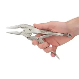 TEKTON Curved Jaw, Long Nose Locking Pliers Set (2-Piece)