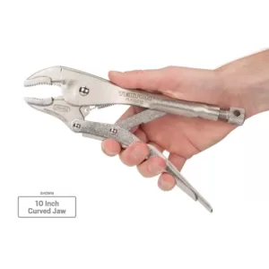 TEKTON Straight, Curved, Long Nose Locking Pliers Set (4-Piece)