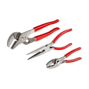 TEKTON Slip Joint, Long Nose, Groove Joint Pliers Set (3-Piece)