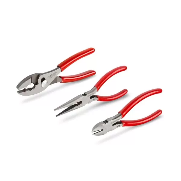 TEKTON Slip Joint, Long Nose, Diagonal Pliers Set (3-Piece)