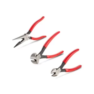 TEKTON Diagonal, End, Long Nose Pliers Set (3-Piece)