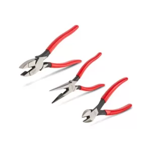 TEKTON Diagonal, Lineman's, Long Nose Pliers Set (3-Piece)