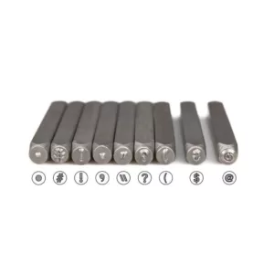 TEKTON 5/32 in. Punctuation Stamp Set (9-Piece)