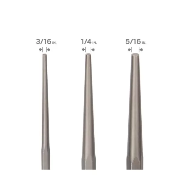 TEKTON 3-pc. Long Alignment Punch Set (3/16, 1/4, 5/16 in.)