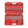 TEKTON 1/2 in. Drive 3/8-1 in., 10-24 mm 6-Point Socket Set (58-Piece)