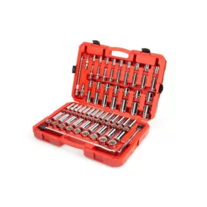 TEKTON 1/2 in. Drive 6-Point Socket and Ratchet Set (84-Piece, 3/8 in. to 1-5/16 in., 10 mm to 32 mm)