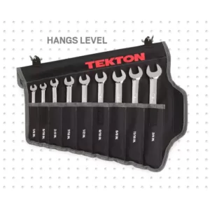 TEKTON 1/4-3/4 in. Ratcheting Combination Wrench Set with Pouch (9-Piece)