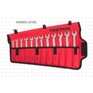 TEKTON 8-19 mm Ratcheting Combination Wrench Set with Pouch (12-Piece)