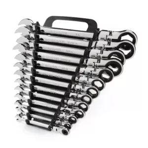 TEKTON 1/4-1 in. Flex-Head Ratcheting Combination Wrench Set (13-Piece)