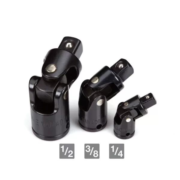 TEKTON 1/4, 3/8, 1/2 in. Drive Impact Universal Joint Set (3-Piece)