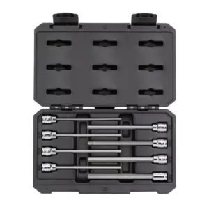 TEKTON 3/8 in. Drive Long Hex Bit Socket Set (8-Piece)