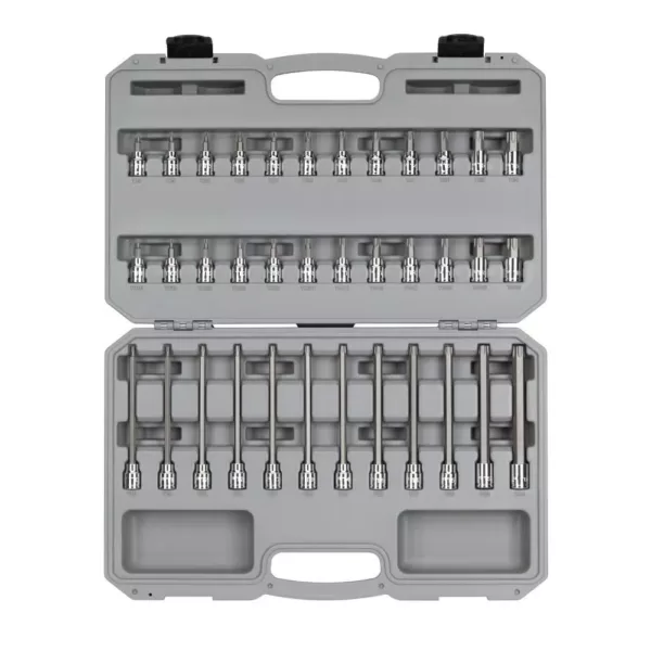 TEKTON 3/8 in. Drive Torx and Tamper-Resistant Torx Bit Socket Set (36-Piece)