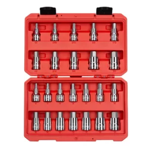 TEKTON 1/2 in. Drive Hex Bit Socket Set (24-Piece)