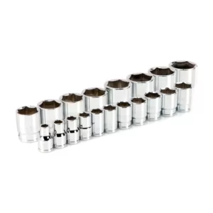 TEKTON 1/2 in. Drive 6-Point Socket Set (19-Piece)