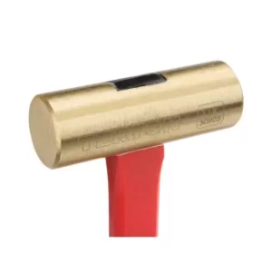 TEKTON 16 oz. Jacketed Fiberglass Brass Hammer