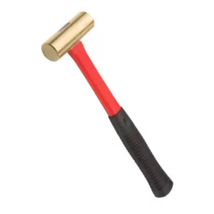 TEKTON 16 oz. Jacketed Fiberglass Brass Hammer