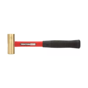 TEKTON 16 oz. Jacketed Fiberglass Brass Hammer