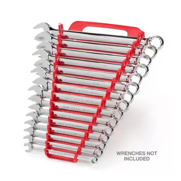 TEKTON 7.5 in. 15-Tool Store-and-Go Wrench Rack Keeper in Red