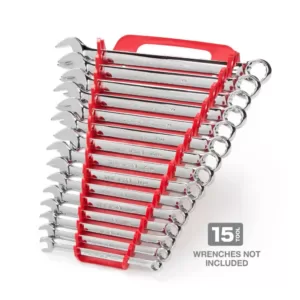 TEKTON 7.5 in. 15-Tool Store-and-Go Wrench Rack Keeper in Red